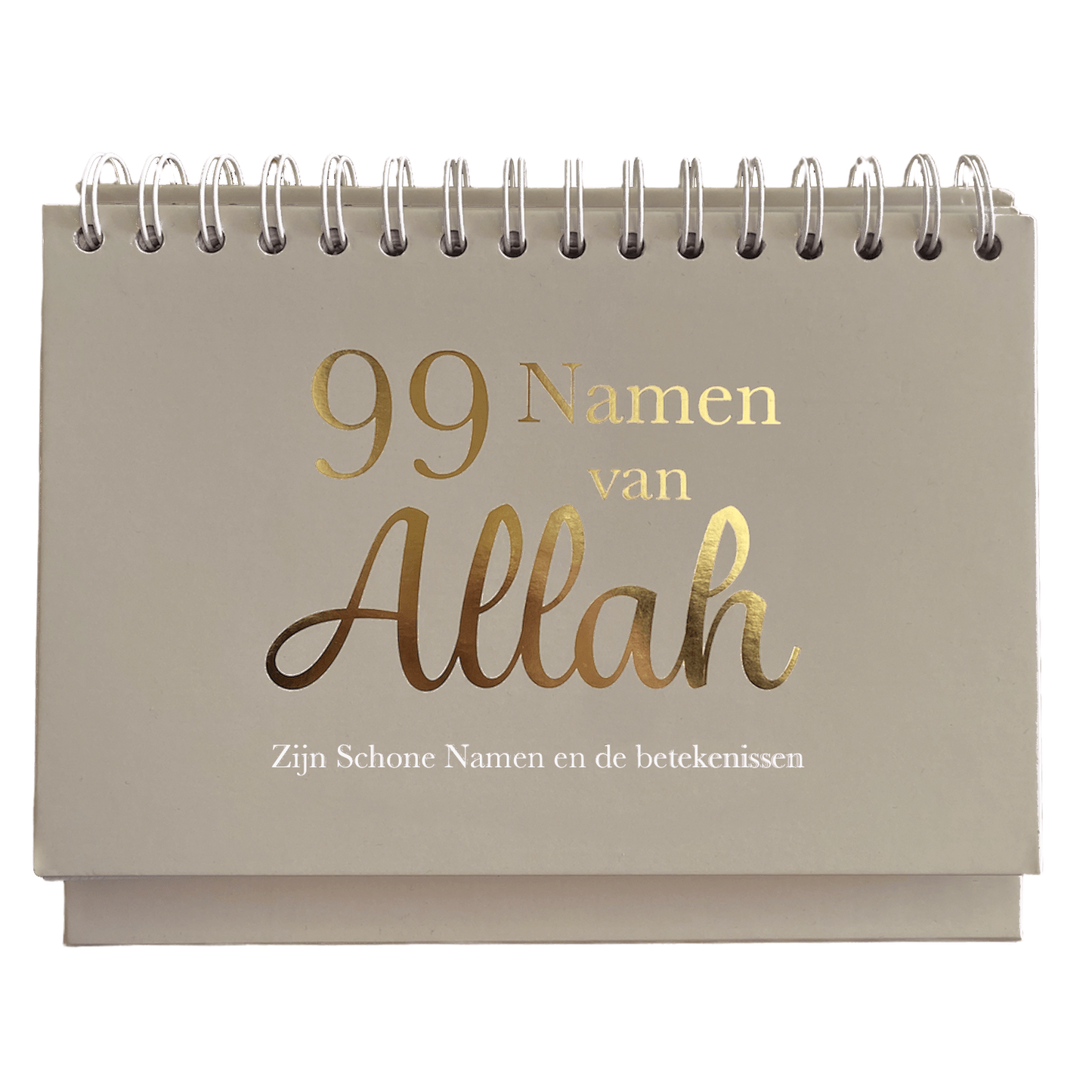 99 Noms Calendrier Taupe (feuille d’or) Français Gris